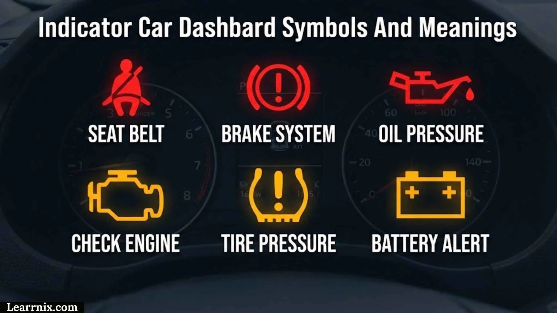Indicator Car Dashboard Symbols And Meanings